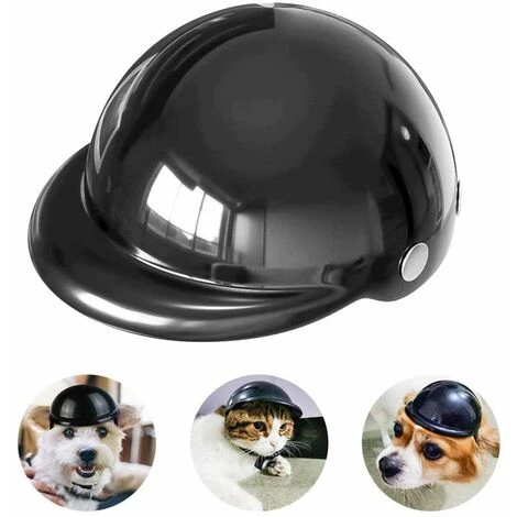 ECHOO Casque Pour Animaux Compagnie, Casquette De Sécurité Pour Chien, Casquette Casque Vélo Pour Chats, Universel Plastique Ajustable Casque Moto Pour Chien Pour Petits Chiens, Chats (Noir) 6 ECHOO Casque Pour Animaux Compagnie, Casquette De Sécurité Pour Chien, Casquette Casque Vélo Pour Chats, Universel Plastique Ajustable Casque Moto Pour Chien Pour Petits Chiens, Chats (Noir) – Image 4