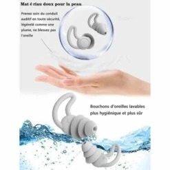 BENOBBY KIDS Bouchons D'oreille De Sommeil Antibruit étanches En Silicone 33db Antibruit Bloquant Le Son Bouchons D'oreille De Sommeil Doux Bouchons D'oreille Réutilisables Pour Dormir, Ronfler (2 -Protection auditive et tête Soldes 2022 66718035 5