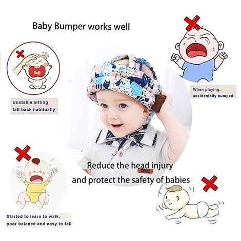 OCXIN 360 ° Anti-Collision Bébé Casque Protection De La Tête Antichoc Casque De Sécurité Casque De Sécurité Infant Toddler Kids Head Protection Cap Safety Hat Cotton Hat Head Protection Cap Protection De La Tête Réglable, 6 à 60 Mois Bébé 7 OCXIN 360 ° Anti-Collision Bébé Casque Protection De La Tête Antichoc Casque De Sécurité Casque De Sécurité Infant Toddler Kids Head Protection Cap Safety Hat Cotton Hat Head Protection Cap Protection De La Tête Réglable, 6 à 60 Mois Bébé – Image 5