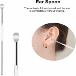 WAHAISON Kit De Retrait De Cérumen Pour Oreille, Ensemble D'outils De Nettoyage De Cire D'oreille En Acier Inoxydable Avec Sac De Rangement, 10 Pièces Outil De Nettoyage D'oreille Pour Enfants Adulte,vert -Protection auditive et tête Soldes 2022 66976882 5