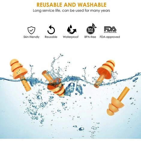 YIENJAOY Protection Auditive , AGILITY Quiet Bouchons D’Oreilles Anti-Bruit,Bouchons D'Oreille Pour Dormir,Dormir Bouchon D'oreille,Protection Auditive Bouchons D'Oreille,Bouchons D'oreilles,Bouchon D'oreille De Nager Imperméable-10 Paires 6 YIENJAOY Protection Auditive , AGILITY Quiet Bouchons D’Oreilles Anti-Bruit,Bouchons D'Oreille Pour Dormir,Dormir Bouchon D'oreille,Protection Auditive Bouchons D'Oreille,Bouchons D'oreilles,Bouchon D'oreille De Nager Imperméable-10 Paires – Image 4