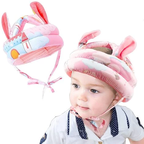PERLE RARE Casque De Marche Pour Tout-petits, Pare-chocs Pour Bébé, Coussin De Tête Respirant, Bonnet De Sécurité Anti-chute Pour Enfants Pour Marcher Et Jouer - Rose Clair 3 PERLE RARE Casque De Marche Pour Tout-petits, Pare-chocs Pour Bébé, Coussin De Tête Respirant, Bonnet De Sécurité Anti-chute Pour Enfants Pour Marcher Et Jouer - Rose Clair