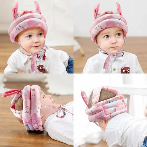 PERLE RARE Casque De Marche Pour Tout-petits, Pare-chocs Pour Bébé, Coussin De Tête Respirant, Bonnet De Sécurité Anti-chute Pour Enfants Pour Marcher Et Jouer - Rose Clair 4 PERLE RARE Casque De Marche Pour Tout-petits, Pare-chocs Pour Bébé, Coussin De Tête Respirant, Bonnet De Sécurité Anti-chute Pour Enfants Pour Marcher Et Jouer - Rose Clair – Image 2