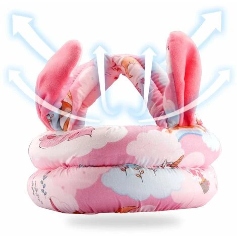 PERLE RARE Casque De Marche Pour Tout-petits, Pare-chocs Pour Bébé, Coussin De Tête Respirant, Bonnet De Sécurité Anti-chute Pour Enfants Pour Marcher Et Jouer - Rose Clair 7 PERLE RARE Casque De Marche Pour Tout-petits, Pare-chocs Pour Bébé, Coussin De Tête Respirant, Bonnet De Sécurité Anti-chute Pour Enfants Pour Marcher Et Jouer - Rose Clair – Image 5