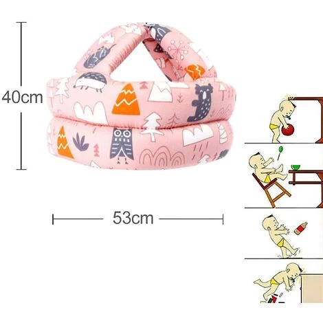 PERLE RARE Casque Bébé Pour Ramper Et Marcher, Casque De Sécurité Pour Bébé, Protection De La Tête De Bébé (rose) 4 PERLE RARE Casque Bébé Pour Ramper Et Marcher, Casque De Sécurité Pour Bébé, Protection De La Tête De Bébé (rose) – Image 2