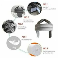 Casques -Casque De Protection Pour Personnes ?gées Casque De Sécurité Anti-chute Chapeau De Protection De Tête Coton Respirant Chapeau Anti-collision Vieil Homme Avec Protection Auditive, Taille Ajustable(Gris) -GALOZZOIT -Protection auditive et tête Soldes 2022 67288382 3