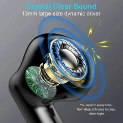 THSINDE Écouteurs Bluetooth, écouteurs Stéréo 5.3 Smart Touch Sans Fil, 36 Heures De Lecture, écouteurs Sans Fil Intra-auriculaires Avec Suppression Du Bruit Du Micro, étanche IPX7 Pour IPhone Android -Protection auditive et tête Soldes 2022 67378060 2