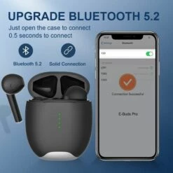 THSINDE Casque Bluetooth 5.3 Écouteurs Sans Fil 42 Heures Casque Sans Fil étanche HiFi Écouteurs Intra-auriculaires Charge Rapide Contrôle Tactile Avec Microphone Pour PC Android TV Xiaomi Samsung Huawei Iphone -Protection auditive et tête Soldes 2022 67378091 4