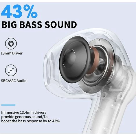 THSINDE Casque Bluetooth, Casque Stéréo Bluetooth 5.3 Avancé, Casque Intra-auriculaire Sans Fil Avec 4 Micros, Charge Rapide USB-C, Contrôle Tactile, écran LED, Casque Bluetooth étanche IP7 Pour Android IOS 4 THSINDE Casque Bluetooth, Casque Stéréo Bluetooth 5.3 Avancé, Casque Intra-auriculaire Sans Fil Avec 4 Micros, Charge Rapide USB-C, Contrôle Tactile, écran LED, Casque Bluetooth étanche IP7 Pour Android IOS – Image 2