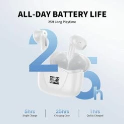 THSINDE Casque Bluetooth, Casque Stéréo Bluetooth 5.3 Avancé, Casque Intra-auriculaire Sans Fil Avec 4 Micros, Charge Rapide USB-C, Contrôle Tactile, écran LED, Casque Bluetooth étanche IP7 Pour Android IOS 11 THSINDE Casque Bluetooth, Casque Stéréo Bluetooth 5.3 Avancé, Casque Intra-auriculaire Sans Fil Avec 4 Micros, Charge Rapide USB-C, Contrôle Tactile, écran LED, Casque Bluetooth étanche IP7 Pour Android IOS -Protection auditive et tête Soldes 2022 67378361 5