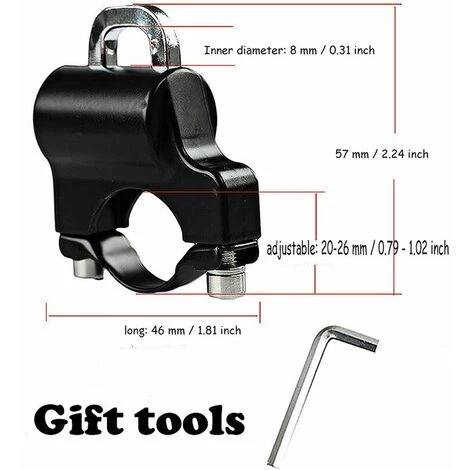 TANèTUE 2 Pièces Verrou De Casque Antivol, Serrure De Casque De Moto Avec 2 Clés, Serrure De Casque De Moto Universelle Compatible Avec Guidon 22mm-28mm (Noir) 4 TANèTUE 2 Pièces Verrou De Casque Antivol, Serrure De Casque De Moto Avec 2 Clés, Serrure De Casque De Moto Universelle Compatible Avec Guidon 22mm-28mm (Noir) – Image 2
