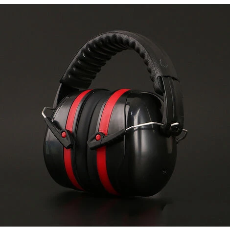 CATHERINE Cache-oreilles Anti-bruit Tour De Tête, Anti-bruit Rouge Et Noir Cache-oreilles Insonorisants De Protection Pour étudiants 5 CATHERINE Cache-oreilles Anti-bruit Tour De Tête, Anti-bruit Rouge Et Noir Cache-oreilles Insonorisants De Protection Pour étudiants – Image 3