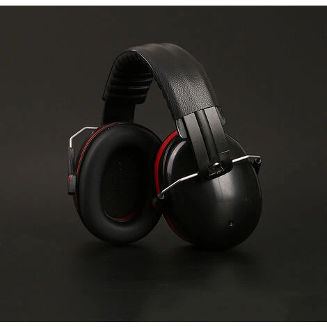 CATHERINE Cache-oreilles Anti-bruit Tour De Tête, Anti-bruit Rouge Et Noir Cache-oreilles Insonorisants De Protection Pour étudiants 6 CATHERINE Cache-oreilles Anti-bruit Tour De Tête, Anti-bruit Rouge Et Noir Cache-oreilles Insonorisants De Protection Pour étudiants – Image 4