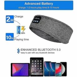 DONTODENT Casque Bluetooth 5.0 Bandeau Sport Bandeaux Sommeil Entraînement -Protection auditive et tête Soldes 2022 67436043 4