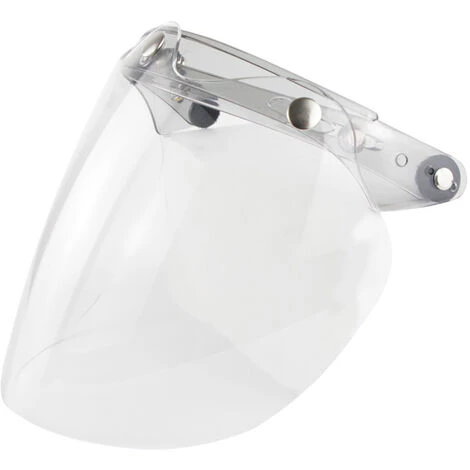 ASUPERMALL Visière De Casque à Visage Ouvert Pour Casque De Moto, Visière à Bulles à 3 Boutons-pression, Transparent 3 ASUPERMALL Visière De Casque à Visage Ouvert Pour Casque De Moto, Visière à Bulles à 3 Boutons-pression, Transparent
