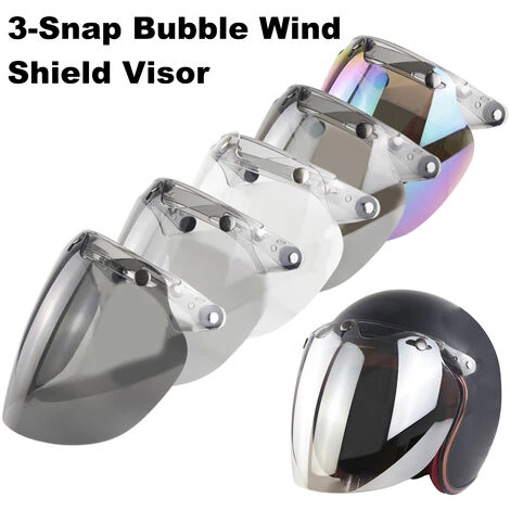 ASUPERMALL Visière De Casque à Visage Ouvert Pour Casque De Moto, Visière à Bulles à 3 Boutons-pression, Transparent 7 ASUPERMALL Visière De Casque à Visage Ouvert Pour Casque De Moto, Visière à Bulles à 3 Boutons-pression, Transparent – Image 5