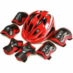 LLOVE Casque De Vélo Pour Enfants Équipement De Protection Set âge 3-13 Ans Knee Pads Coudières Poignet Cyclisme Roller Garçons Filles Et Casques De Planche à Roulettes Réglable Pour Scooter.3.M