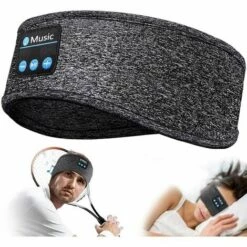 LLOVE Casque De Sommeil Bluetooth,sans Fil Ecouteur Bandeau Anti Bruit HiFi Stéréo Micro Avec Son Immersif,10 Heures De Lecture,IPX6 Résistant à L'eau,Cadeaux Pour Homme Femme,Sport,Yoga,Fitness