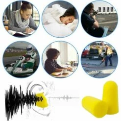 LECHUANG Bouchons D'Oreilles En Mousse (20 Paires), Bouchons D'Oreille Anti-Bruit Pour Dormir, étudier, Travailler, Voyager, Projets, Construction 10 LECHUANG Bouchons D'Oreilles En Mousse (20 Paires), Bouchons D'Oreille Anti-Bruit Pour Dormir, étudier, Travailler, Voyager, Projets, Construction -Protection auditive et tête Soldes 2022 67648082 4