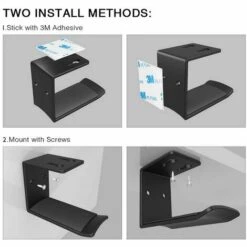 ILOVEMILAN Support De Casque En Métal Pour Casque De Bureau, Support De Casque Collant Et Vissé Universel -Protection auditive et tête Soldes 2022 67699047 4