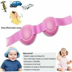LLOVE Bébé Cache-oreilles，Casque Anti Bruit Enfant Protection Auditive Bébé Casque Pliable Réglable Confortable Protection Bruit Bébé De 3 Mois à 2 Ans（1 Pcs） -Protection auditive et tête Soldes 2022 68014415 2