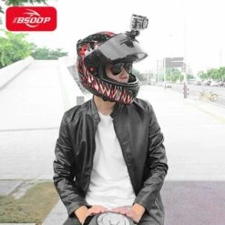 LIFCAUSAL Kits De Support De Casque De Moto Anti-dérapant Anti-choc Pour Caméra D'action, Caméra Insta360 Et Démontage Plus Rapide (Orange) -Protection auditive et tête Soldes 2022 68072325 4