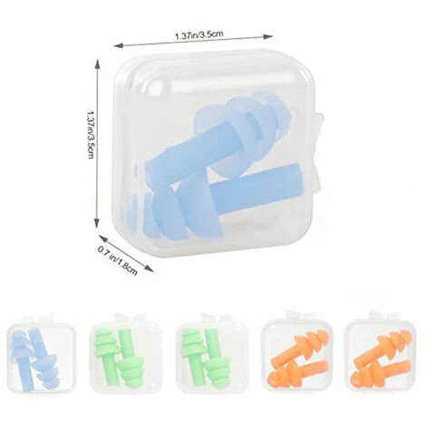 OYLDA 6Packs De Bouchons D'oreilles En Silicone Réutilisables, Bouchons D'oreilles Hypoallergéniques étanches Pour La Réduction Du Bruit 6 OYLDA 6Packs De Bouchons D'oreilles En Silicone Réutilisables, Bouchons D'oreilles Hypoallergéniques étanches Pour La Réduction Du Bruit – Image 4