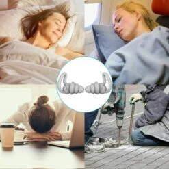 ECHOO 2 Pièces Bouchons D'Oreille Ultra Confortables Antibruit Pour Sommeil Bouchons D'Oreille De Réduction De Bruit En Silicone Pour Sommeil Ronflement Course Tir Voyages Concerts (Gris) 9 ECHOO 2 Pièces Bouchons D'Oreille Ultra Confortables Antibruit Pour Sommeil Bouchons D'Oreille De Réduction De Bruit En Silicone Pour Sommeil Ronflement Course Tir Voyages Concerts (Gris) -Protection auditive et tête Soldes 2022 68254529 3