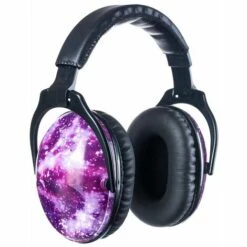 ZOLGINAH Protection Auditive Confortable Avec Sac De Transport - 28 DB - Réglable Pliable Protection Auditive, Protection Auditive Pour Enfants, Feux D'Artifice, Devoirs(Nébuleuse)