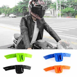 LIFCAUSAL Kits De Support De Casque De Moto Anti-dérapant Anti-choc Pour Caméra D'action, Caméra Insta360 Et Démontage Plus Rapide (Bleu) -Protection auditive et tête Soldes 2022 68683989 5